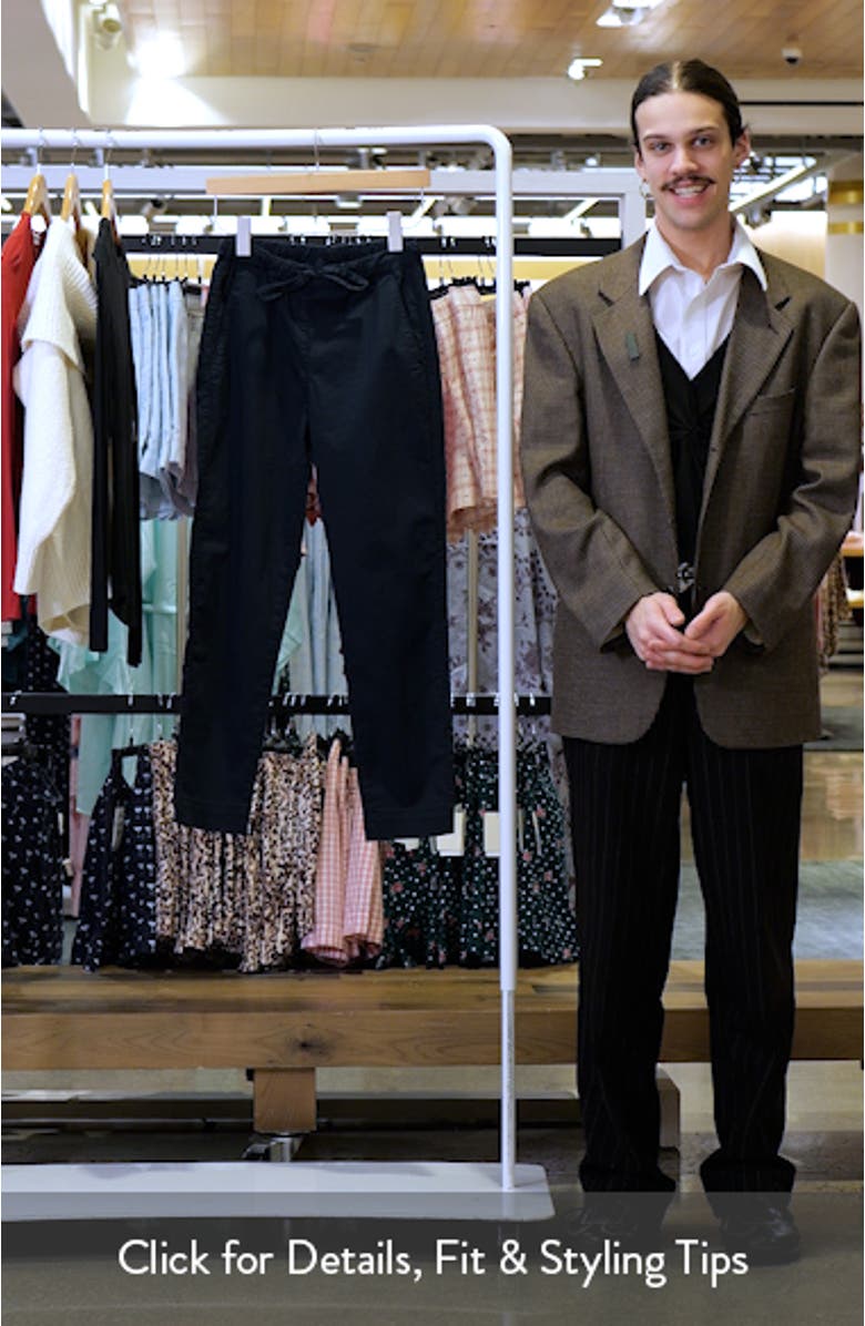 Mara Stretch Cotton Drawstring Ankle Pants, sales video thumbnail