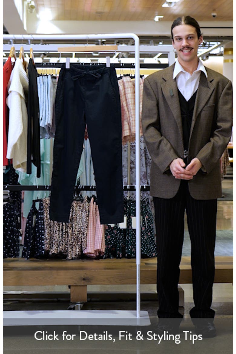 Mara Stretch Cotton Drawstring Ankle Pants video