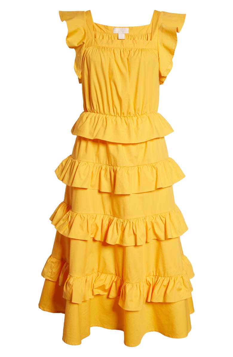 Rachel Parcell Tiered Ruffle Midi Dress, Alternate, color,