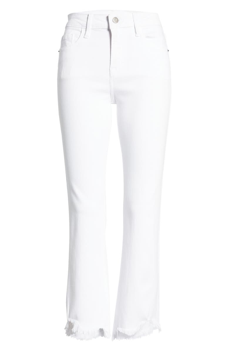 HIDDEN JEANS Fray Hem Crop Flare Jeans, Alternate, color, 