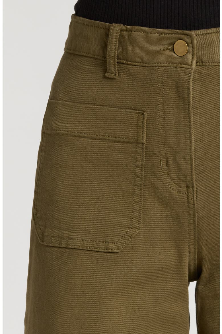 Ultra High Waist Patch Pocket Wide Leg Pants, Alternate, color, OLIVE BURNT