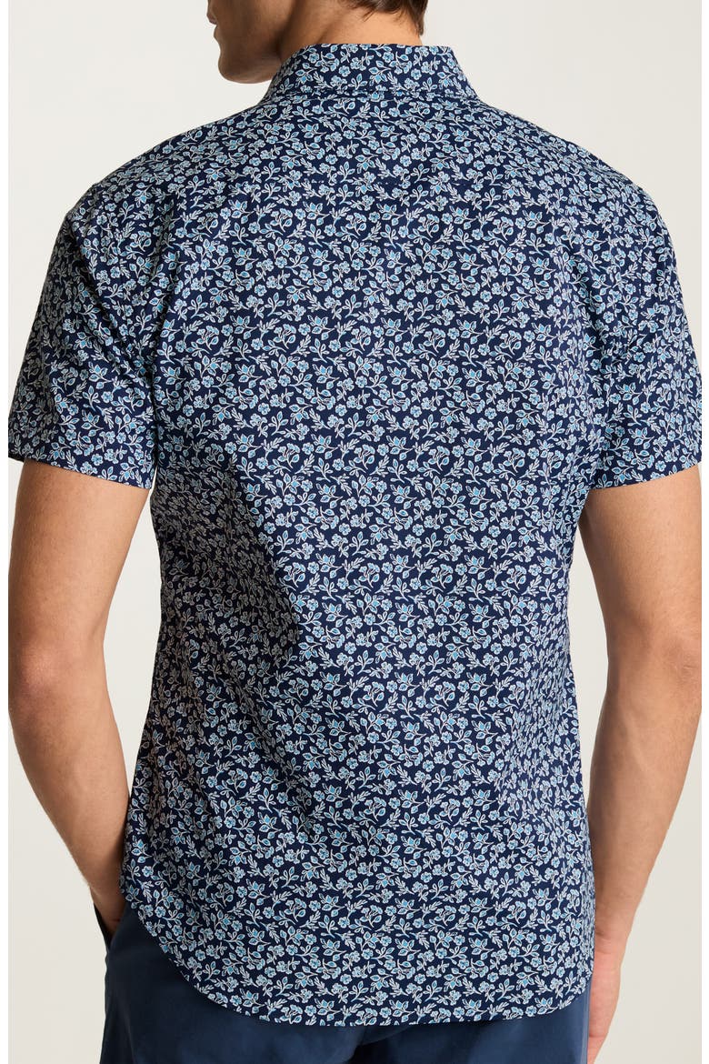 Tech Floral Short Sleeve Performance Button-Up Shirt, Alternate, color, KENRIA FLORAL