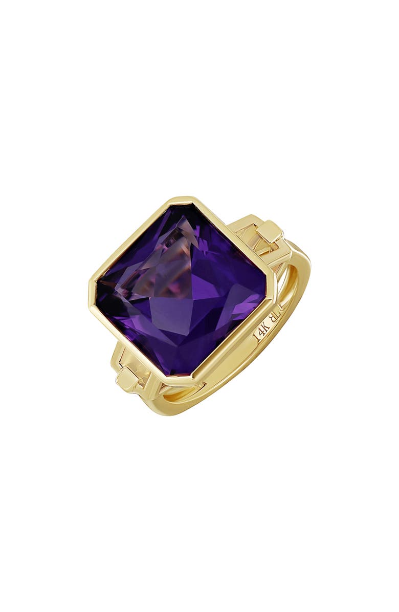 Bony Levy 14K Gold Amethyst Ring, Main, color, 14K Yellow Gold