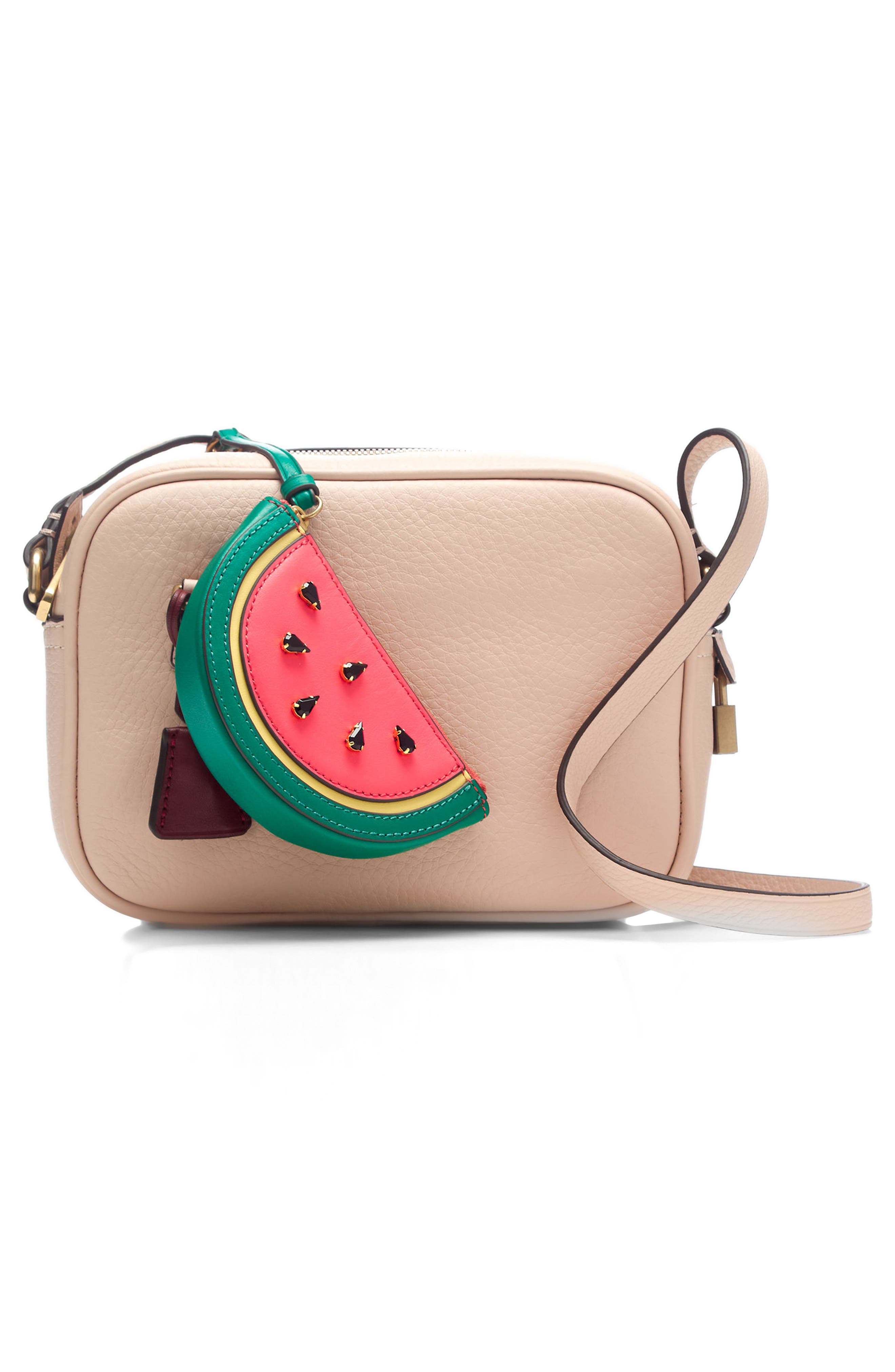 J.Crew Leather Watermelon Coin Purse, Alternate, color, 