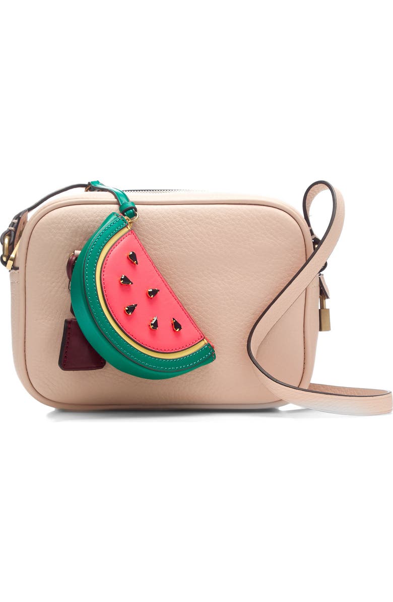 J.Crew Leather Watermelon Coin Purse, Alternate, color,