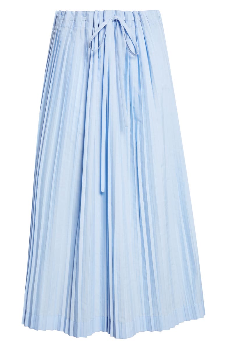 TOTEME Drawstring Waist Pleated Midi Skirt, Alternate, color, Light Blue
