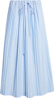 TOTEME Drawstring Waist Pleated Midi Skirt