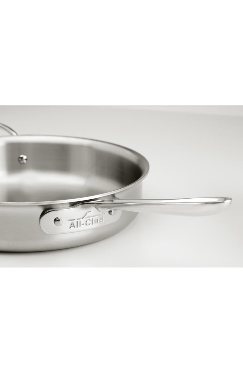 All-Clad D5 Stainless Brushed 5-Ply Bonded 3-Quart Sauté Pan with Lid, Alternate, color,