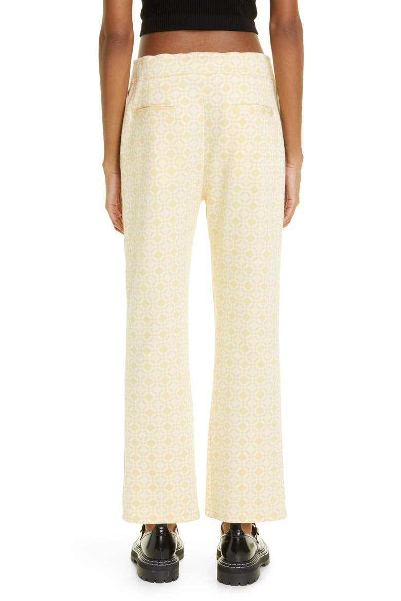 Shine Jacquard Center Pleat Organic Cotton Track Pants, Alternate, color, YELLOW