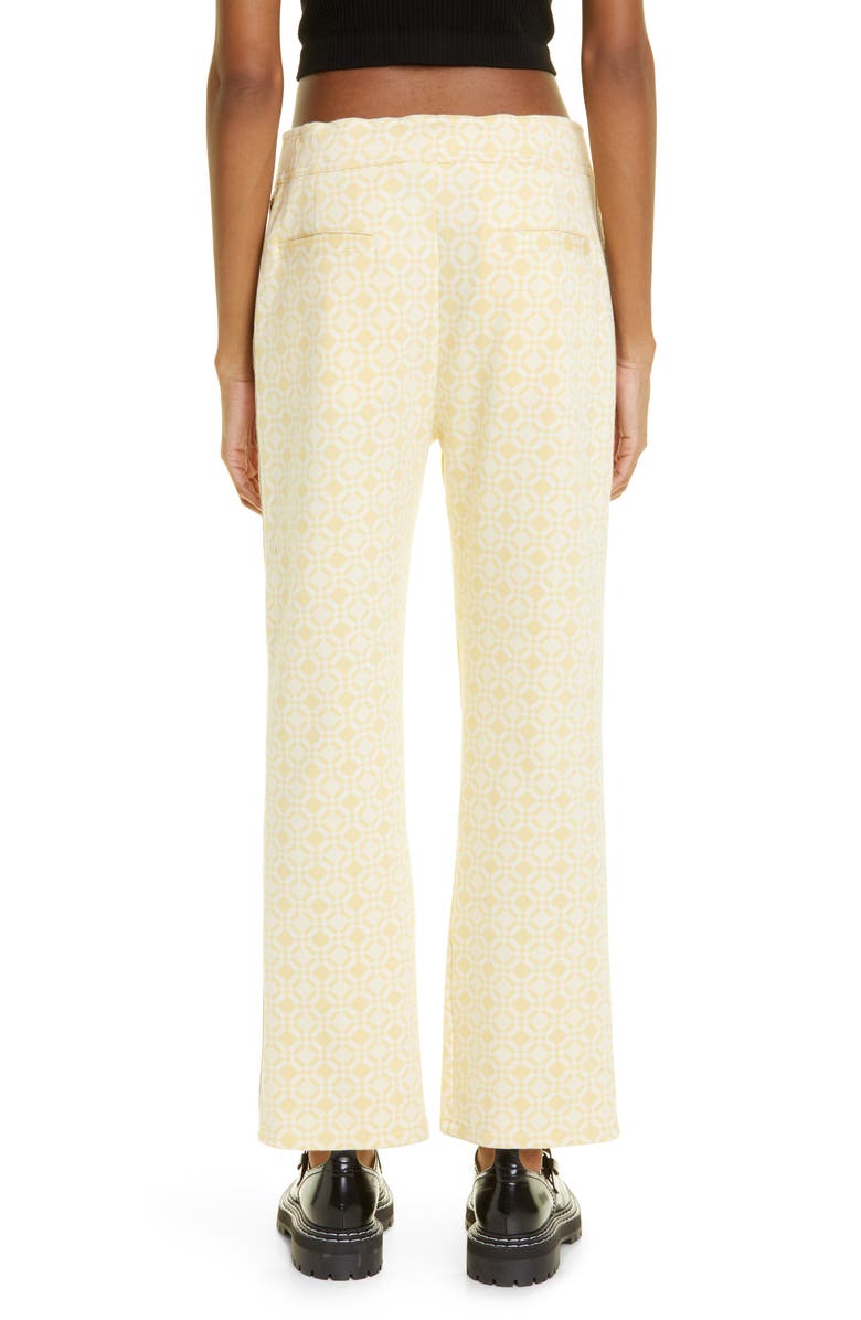 Wales Bonner Shine Jacquard Center Pleat Organic Cotton Track Pants, Alternate, color, 