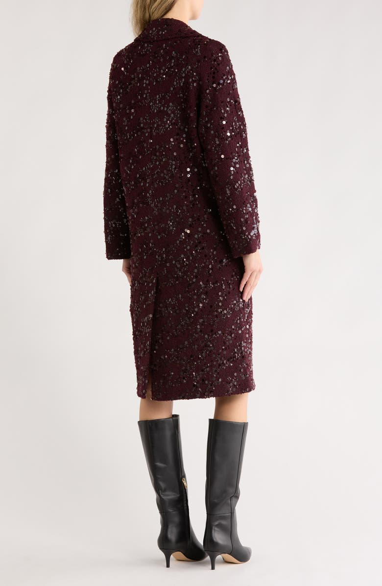 Avec Les Filles Sequined Coat, Alternate, color, Mulberry Sequin