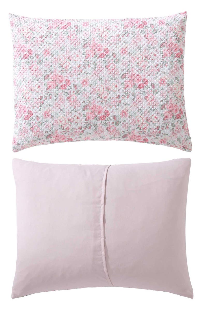 Laura Ashley Floral Quartet Bonus Comforter & Sheet Set, Alternate, color, Pink/ Green