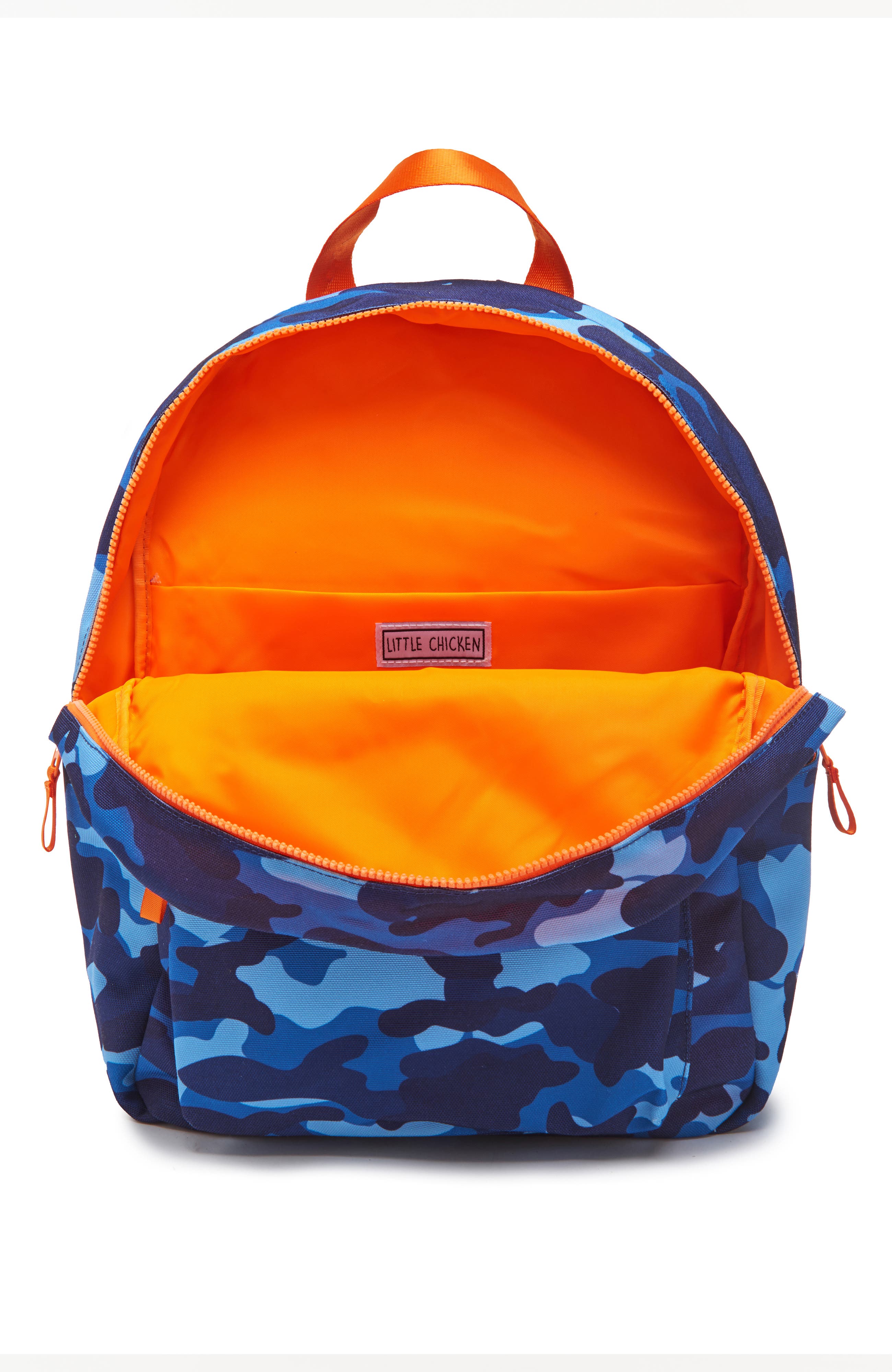Little Chicken Kids' Camo Backpack, Alternate, color, Blue Multi