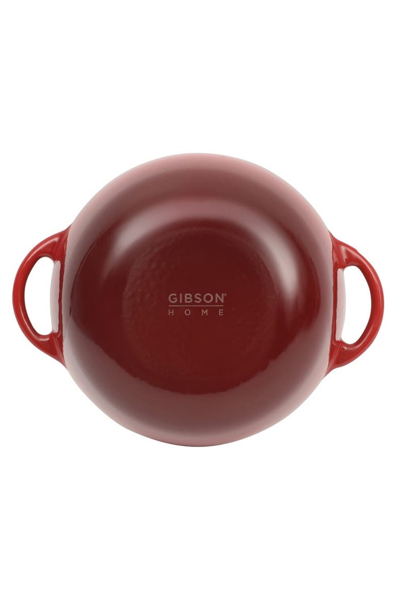 Gibson Home Addlestone 2.65 Quart Enameled Cast Iron Dutch Oven with Lid, Alternate, color, Red