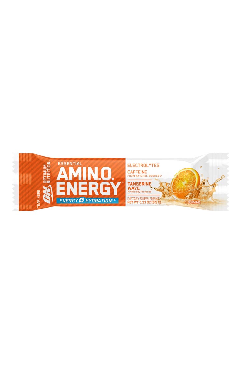 Amino Energy Hydration Powder Stick Packs for On-the-Go Energy and Hydration Support, Tangerine Wave Flavor, 25 Count, Alternate, color, None