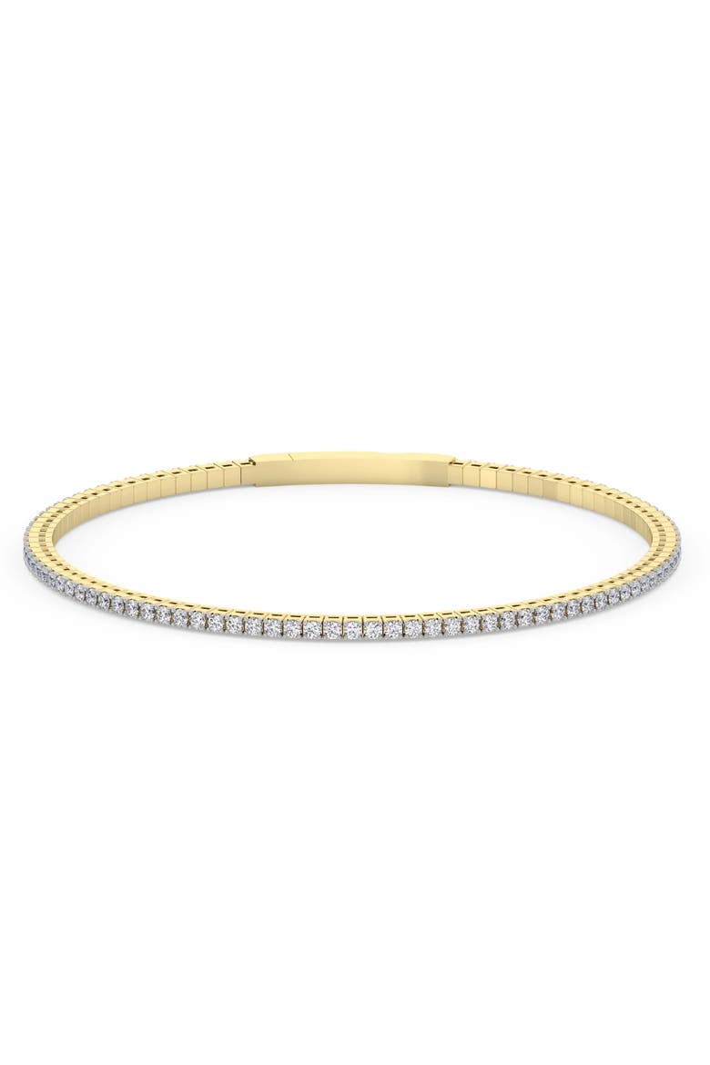 1Ct Diamond Flexible Oval Bangle Women's Bracelet 14k Gold Lab Grown, Main, color, 14k Yellow Gold