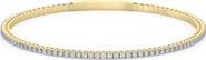 Bliss Diamond 1Ct Diamond Flexible Oval Bangle Women's Bracelet 14k Gold Lab Grown