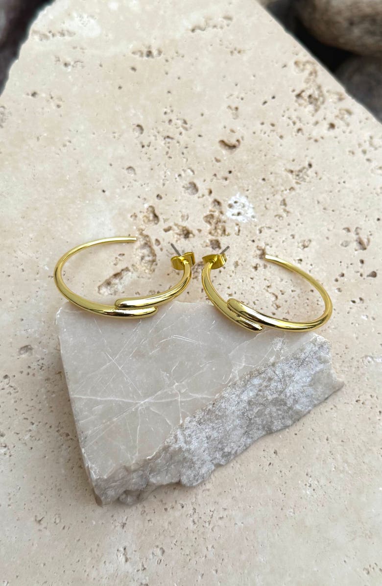 Adornia Overlapping Hoop Earrings, Alternate, color, Gold