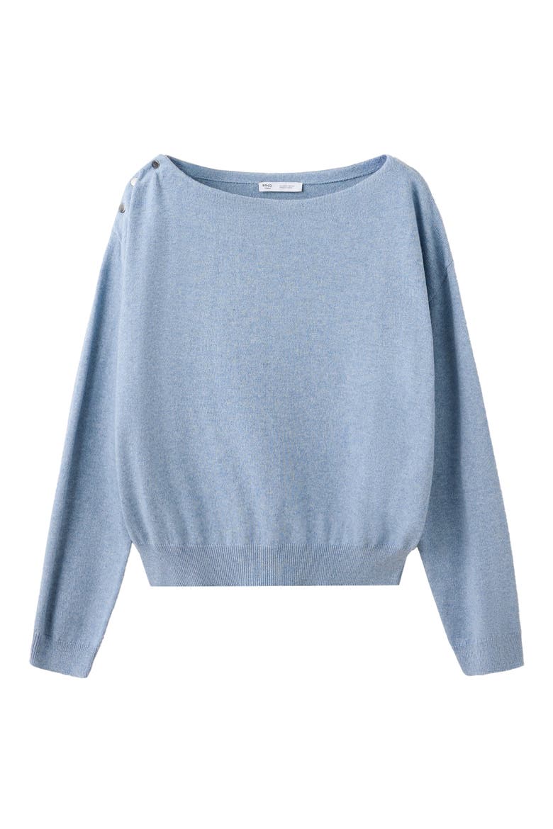 Boat Neck Sweater with Shoulder Detail, Main, color, SKY BLUE