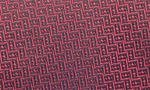 Tom Baine Geo Jacquard Tie In Red