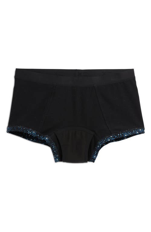 Tomboyx First Line Stretch Cotton Period Boyshorts In Black