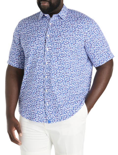 Big & Tall Kincaid Floral Print Performance Sport Shirt