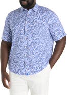 Untuckit Fit by Dxl Big & Tall Kincaid Floral Print Performance Sport Shirt
