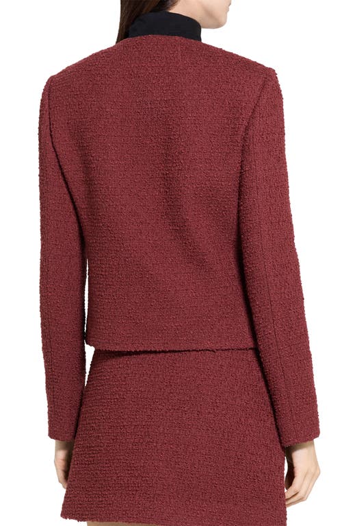Theory Tweed Jacket In Brown