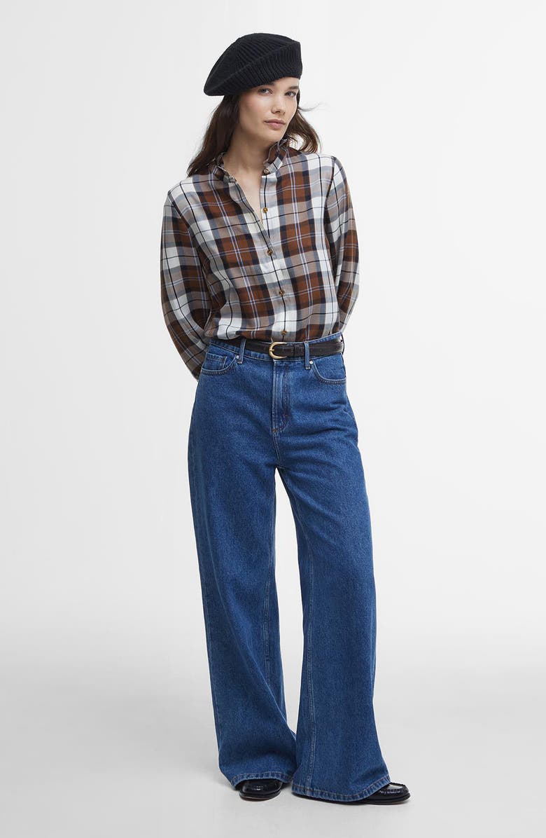 Barbour Violet Check Shirt, Alternate, color,