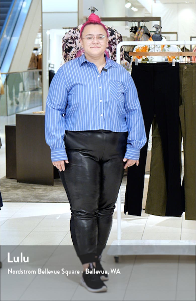 Maxine Stripe Crop Shirt, sales video thumbnail