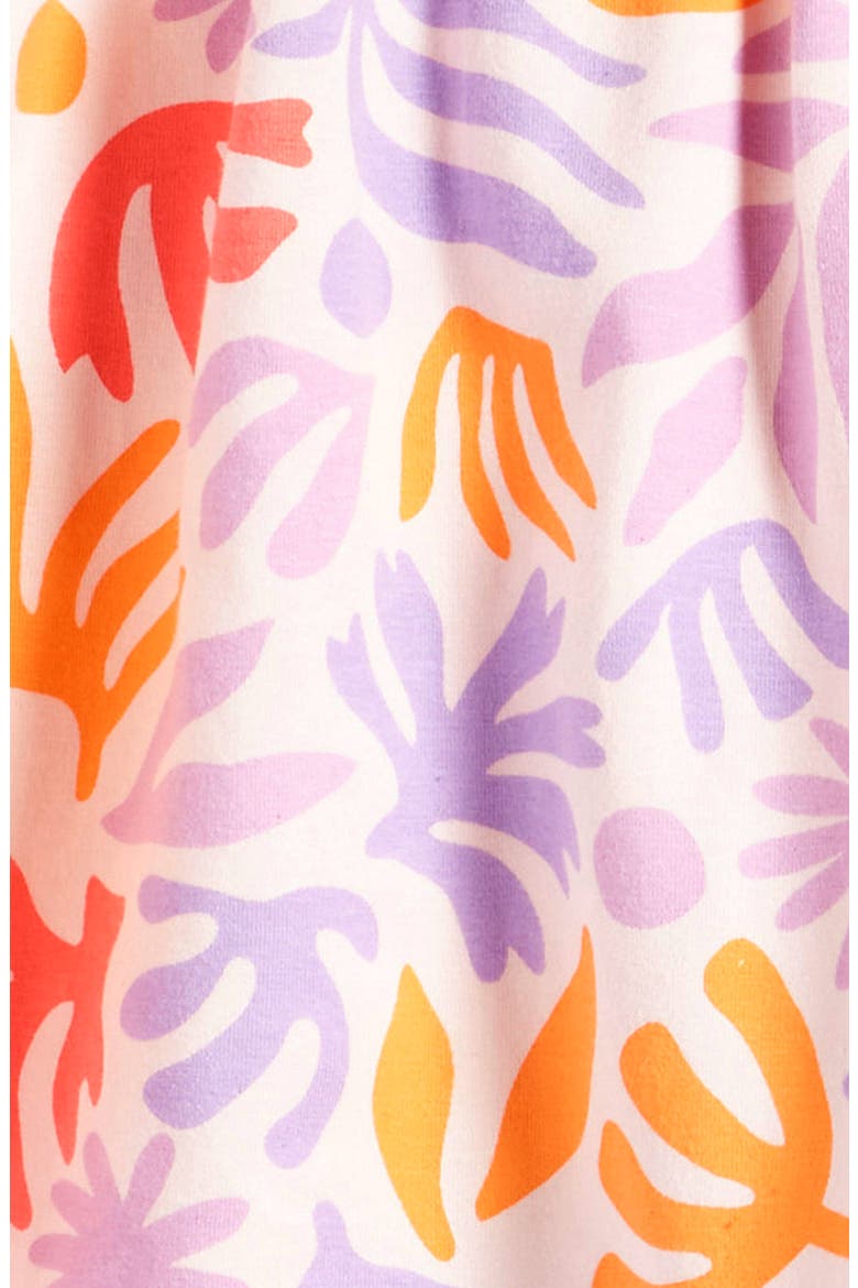Kids' Abstract Print Cotton Dress, Alternate, color, LILAC