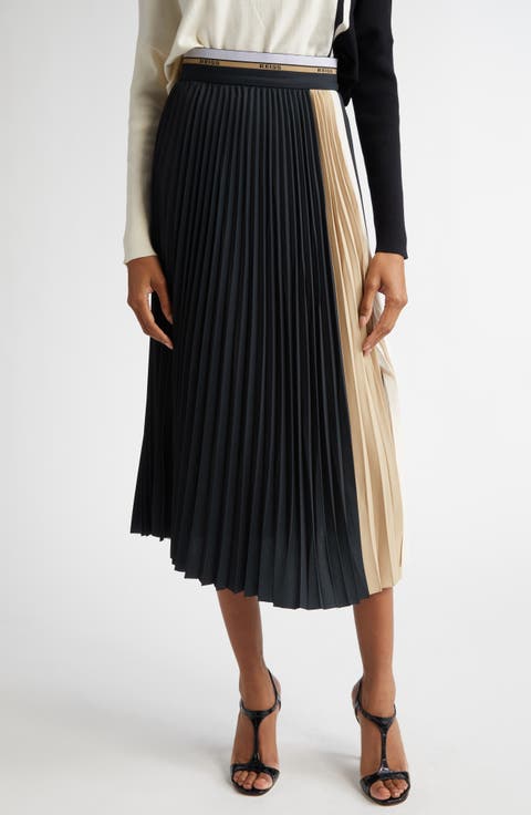Iris Pleat Maxi Skirt