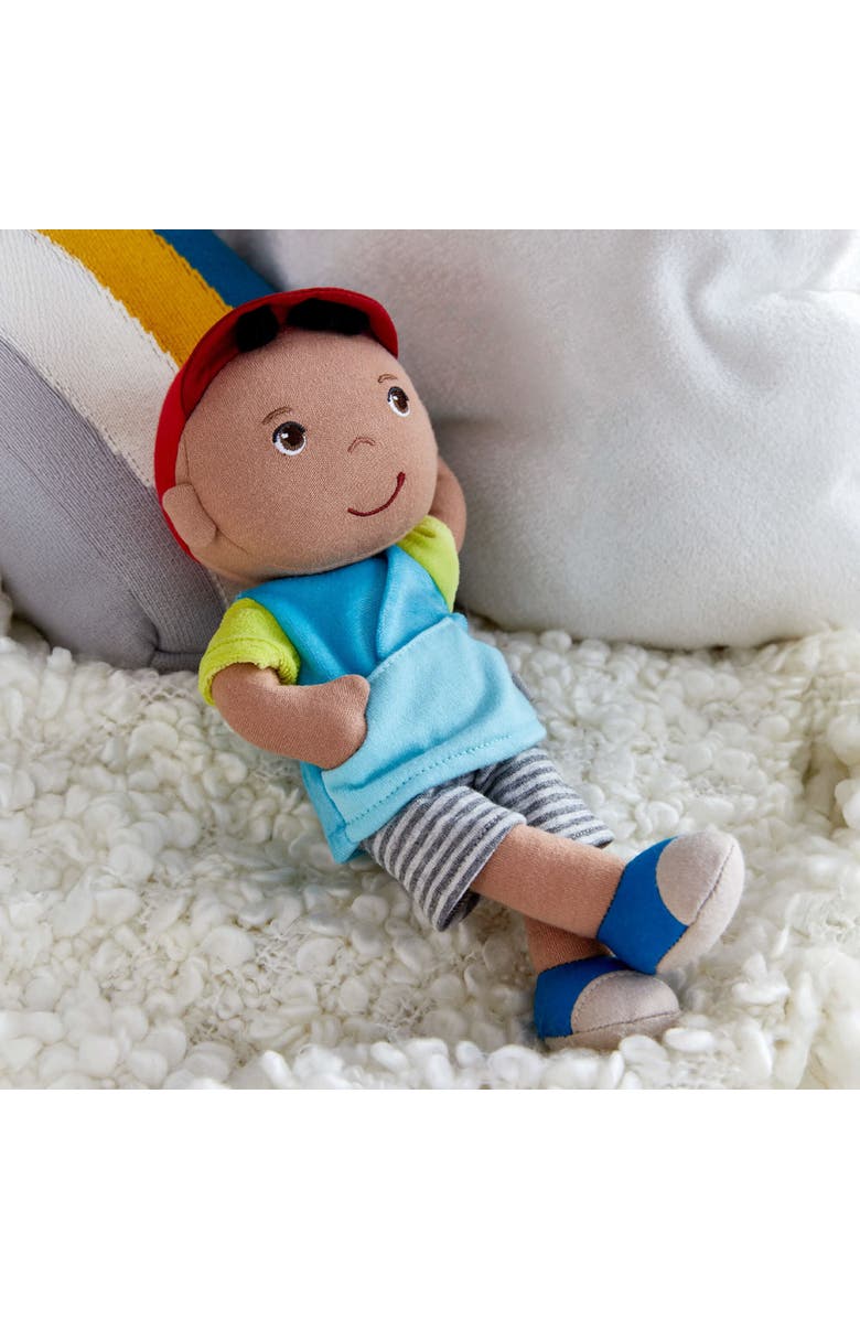 HABA Snug Up Gabriel - 10" Machine Washable Soft Doll, Alternate, color, Multi