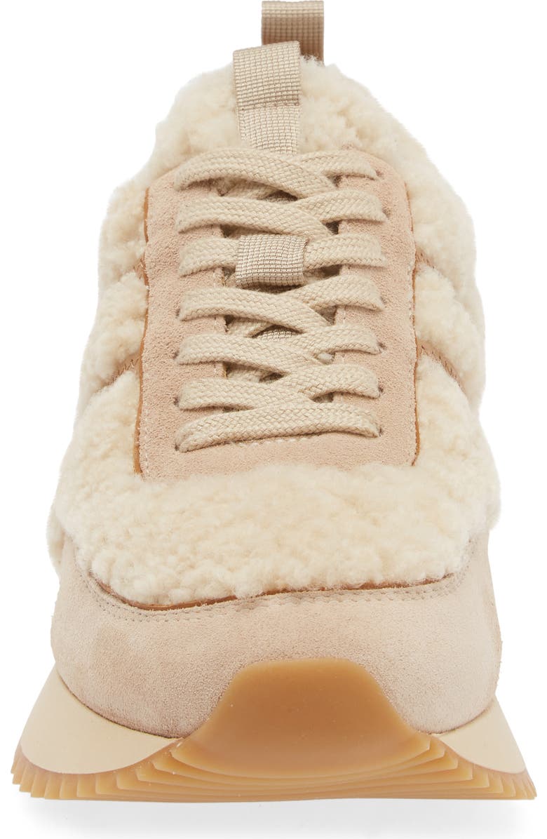Moncler Pacey Genuine Shearling Sneaker, Alternate, color,