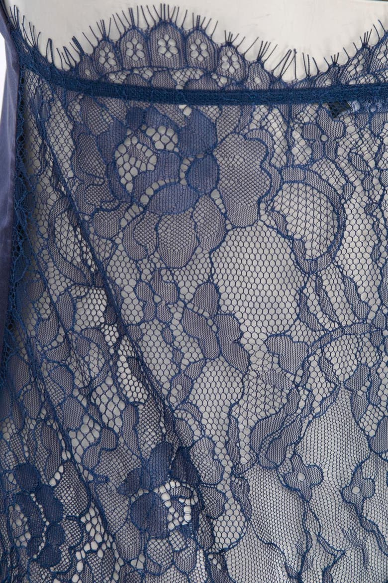 Eden Silk Lace Dress, Alternate, color, Navy