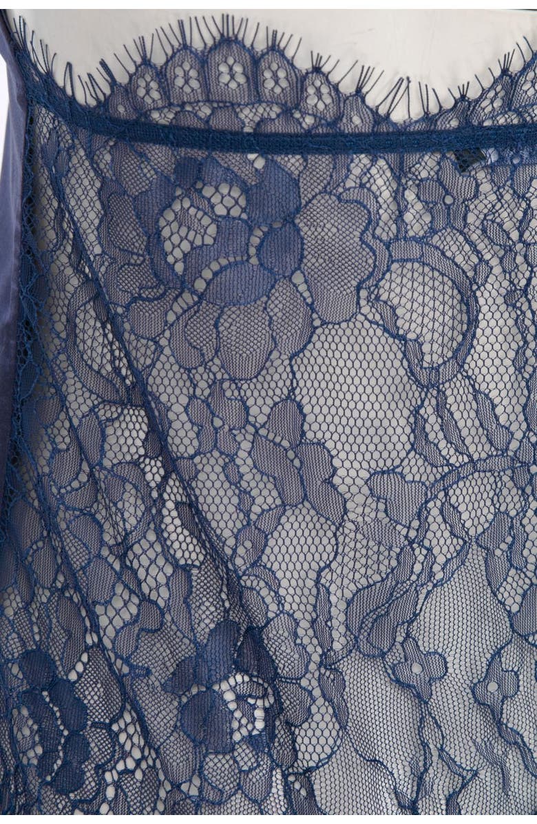 House Of Silk Eden Silk Lace Dress, Alternate, color, Navy