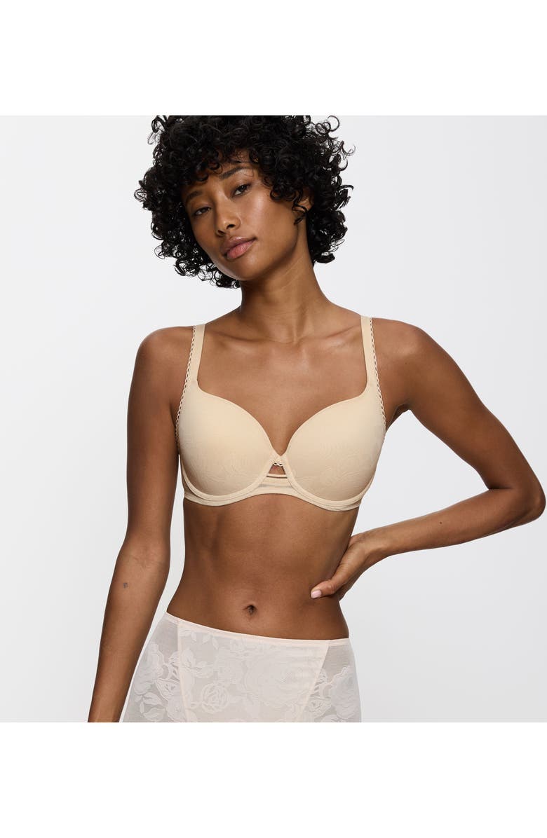 TRIUMPH Wild Rose Sensation Shaping Bra, Alternate, color, Nude Beige