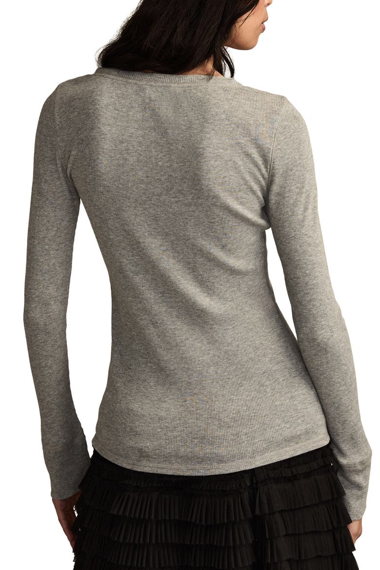 Beaded Henley, Alternate, color, HEATHER GREY