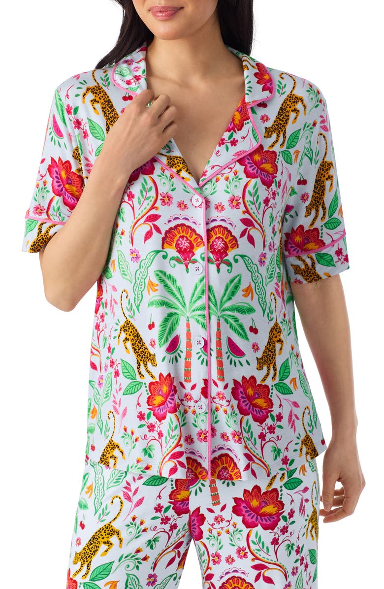 Room Service Pjs Print Crop Pajamas, Alternate, color,