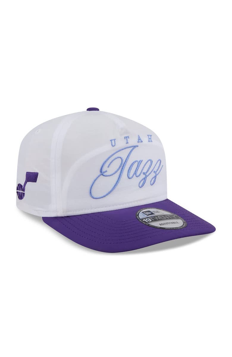New Era Men's New Era White/Purple Utah Jazz 2025 NBA Draft On-Stage Nylon 19TWENTY Adjustable Hat, Main, color, 