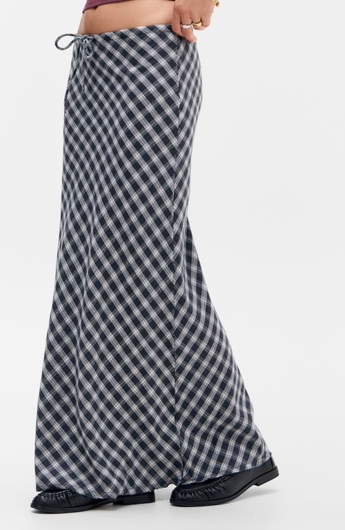 Bdg Urban Outfitters Plaid Cotton Maxi Skirt In Gray