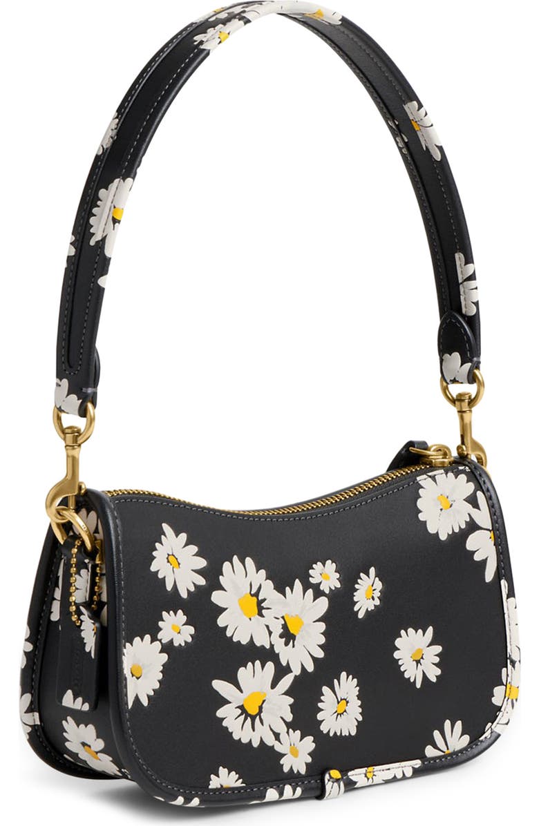COACH Floral Leather Shoulder Bag, Alternate, color,