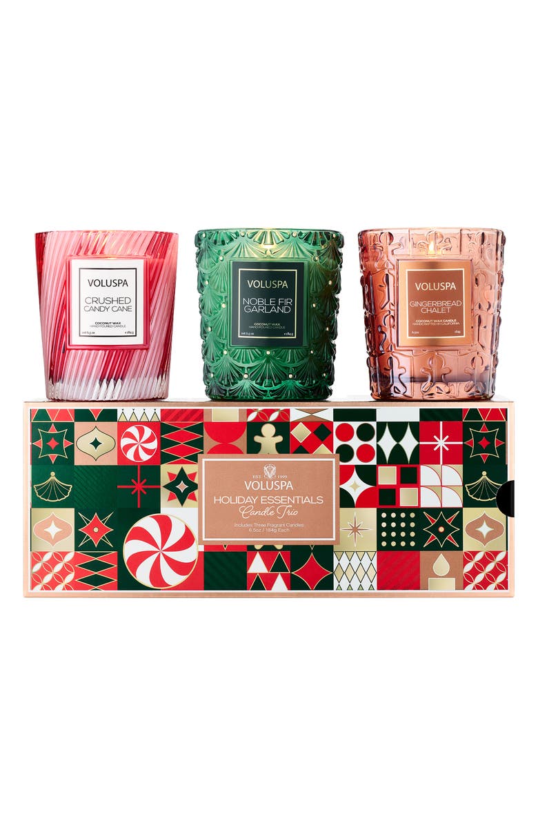 Voluspa Holiday Essentials Candle Trio, Main, color,