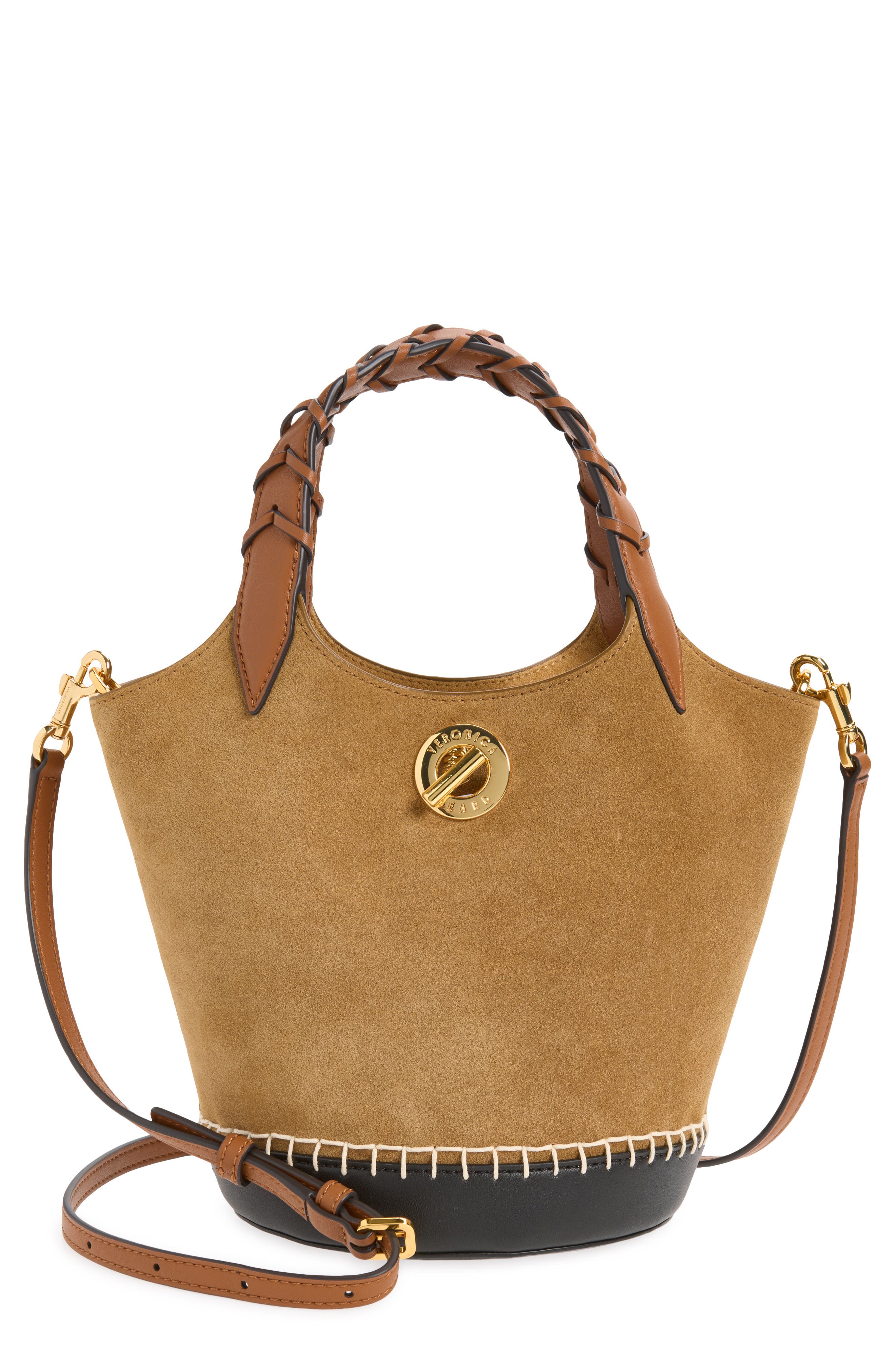 Anchor Colorblock Leather Bucket Bag, Main, color, ACORN MULTI