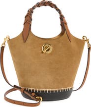 Veronica Beard Anchor Colorblock Leather Bucket Bag