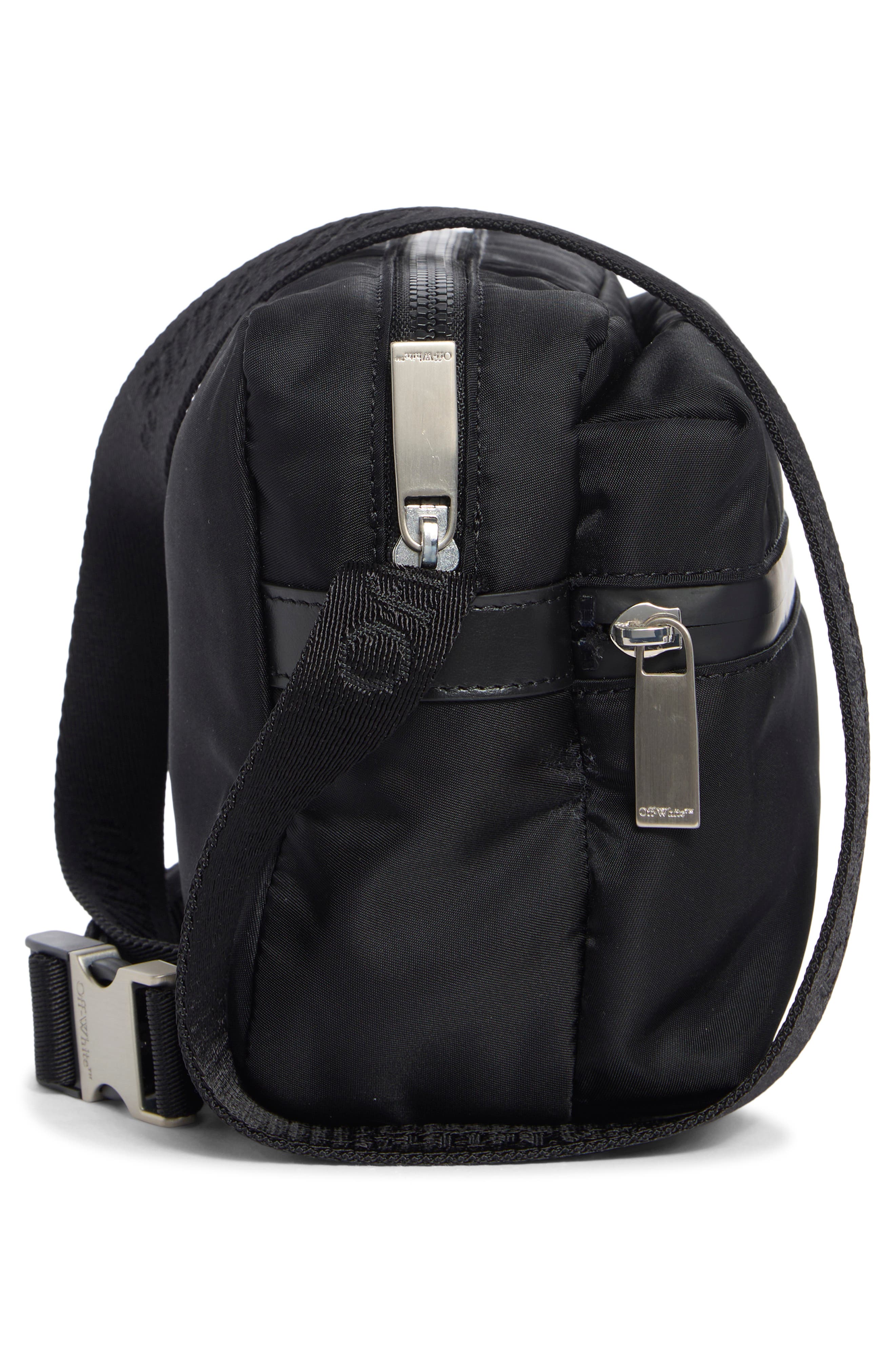 Off-White Outdoor Nylon Camera Bag, Alternate, color, Black