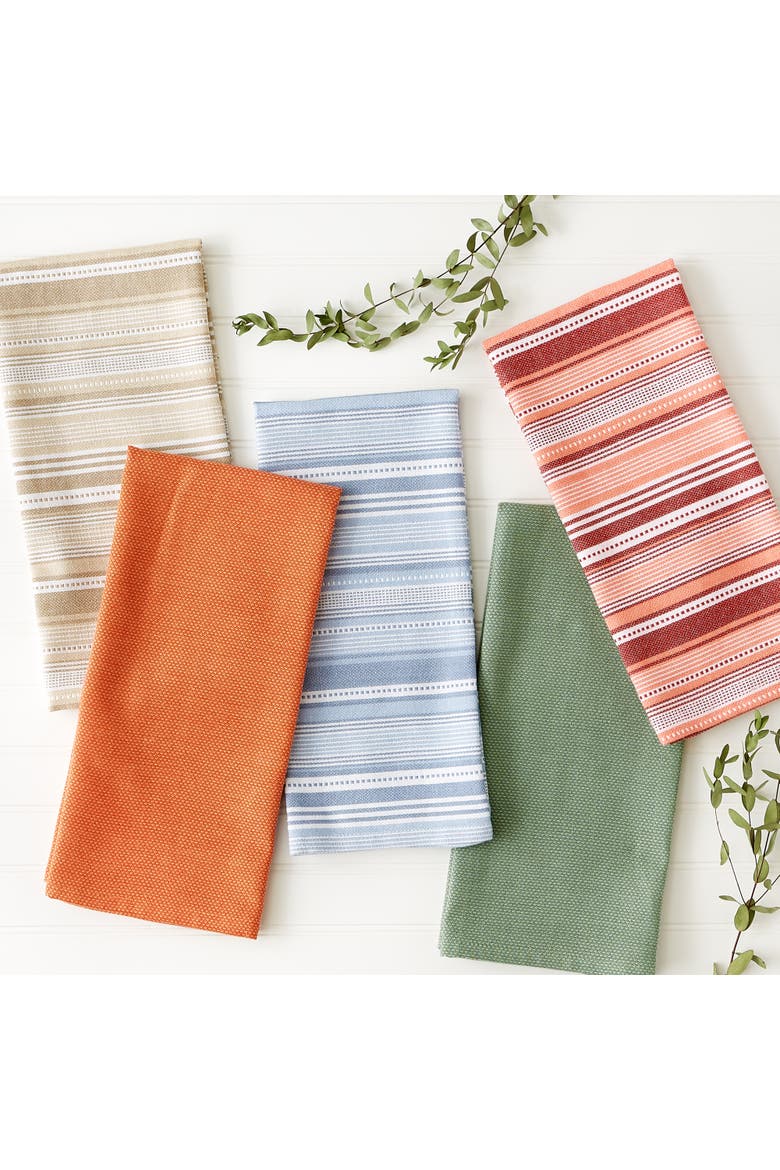 Artichoke Green Stripe Dishtowel Set/3, Alternate, color, Artichoke Green