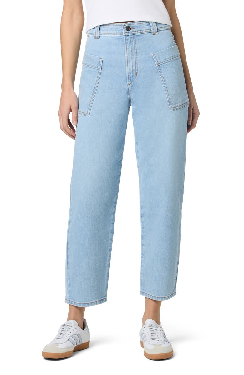 Joe's Patch Pocket High Waist Ankle Barrel Leg Jeans, Main, color, Luanda