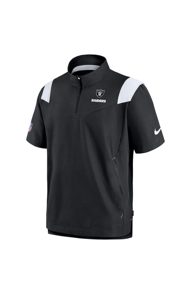 Nike Men's Nike Black Las Vegas Raiders Sideline Coaches Chevron Lockup Pullover Top, Alternate, color, Black