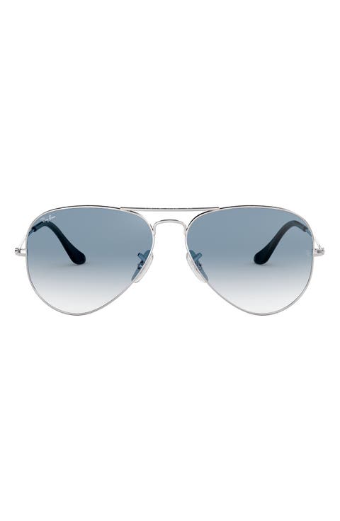 58mm Gradient Aviator Sunglasses